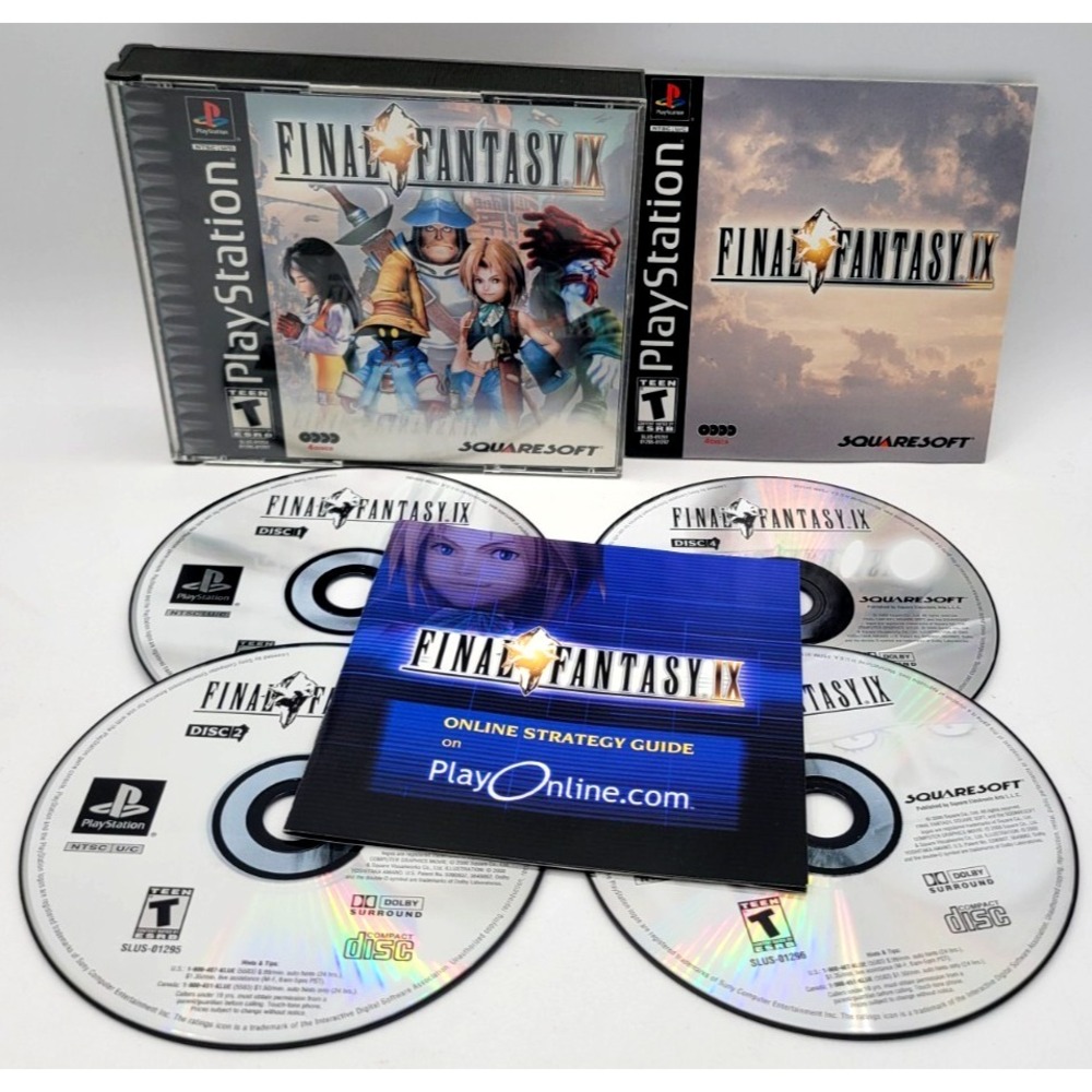 Final‎ Fantasy IX 9 - PlayStation 1 PS1 CIB COMPLETE IN BOX W/ REG BLACK LABEL